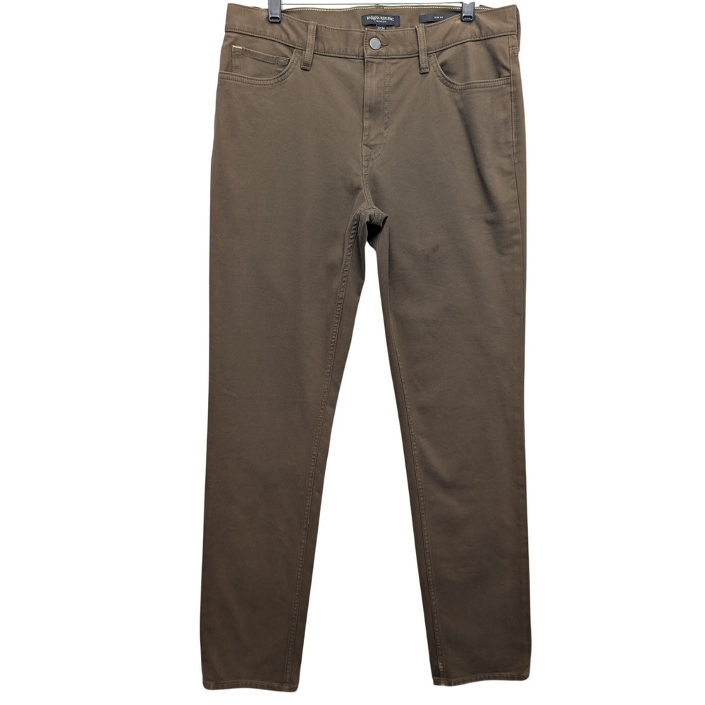 NWT Banana Republic Traveler Slim Fit Pant Men 32x34 Chocolate Brown 744271-12-1